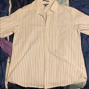 Apt. 9 white with black stripe dress shirt